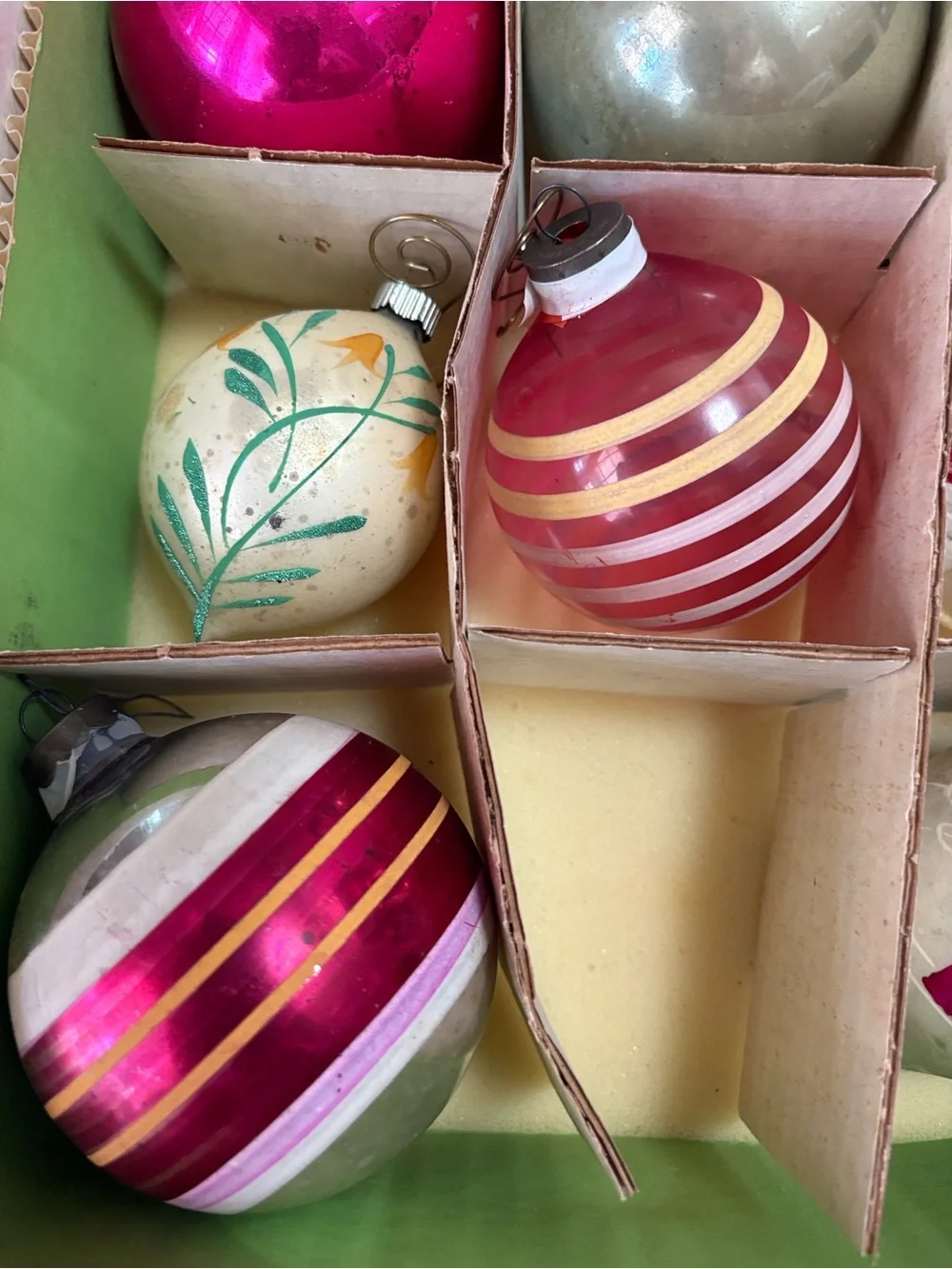 16 Vintage Holiday Glass Ornaments